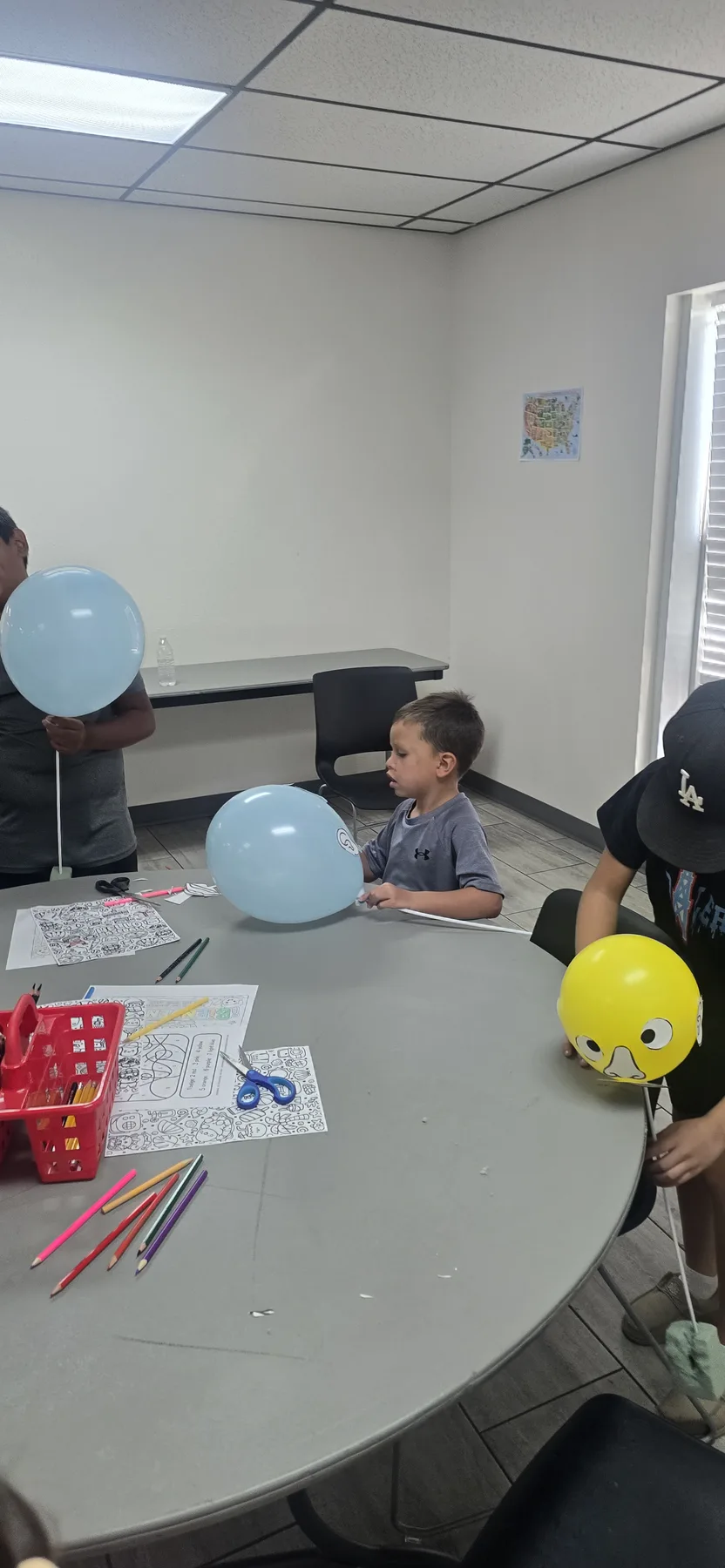 Campers gathered for a creative Summer Camp activity